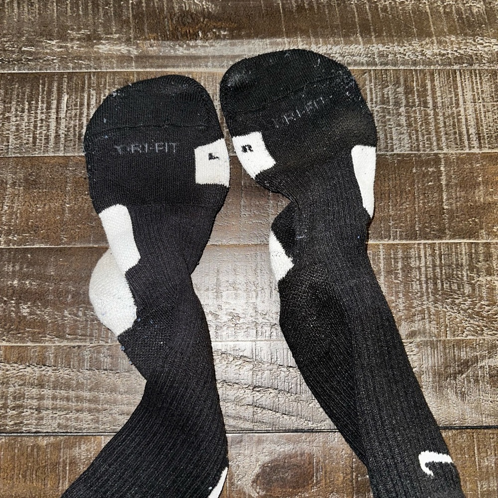 Nike Black and White elite Athletic Socks